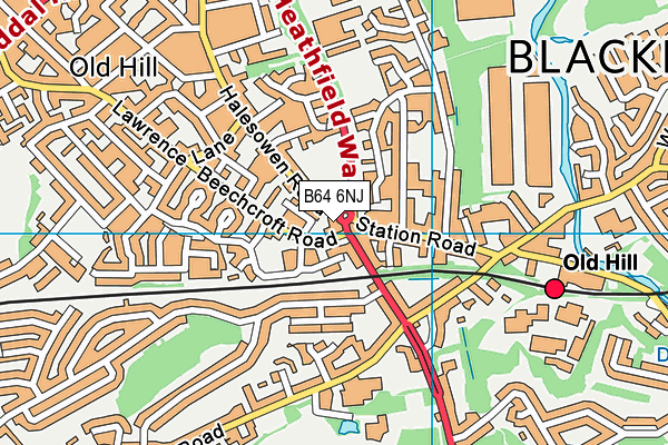 B64 6NJ map - OS VectorMap District (Ordnance Survey)