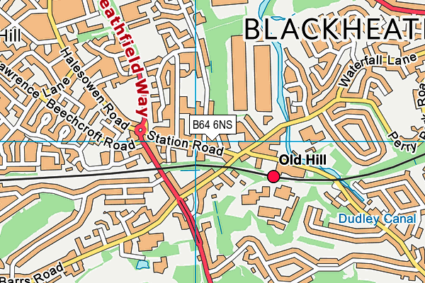 B64 6NS map - OS VectorMap District (Ordnance Survey)