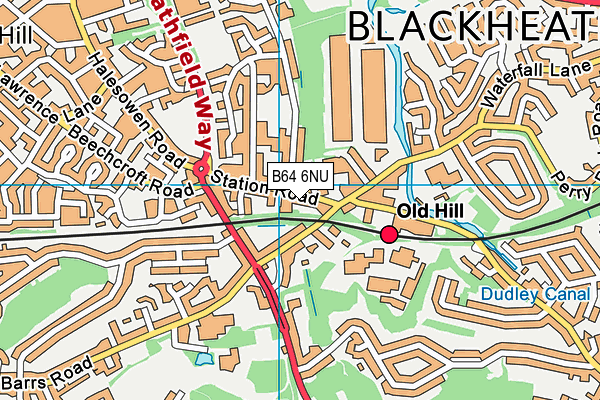 B64 6NU map - OS VectorMap District (Ordnance Survey)