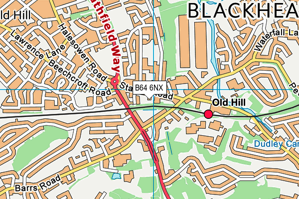 B64 6NX map - OS VectorMap District (Ordnance Survey)