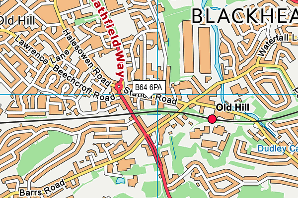 B64 6PA map - OS VectorMap District (Ordnance Survey)