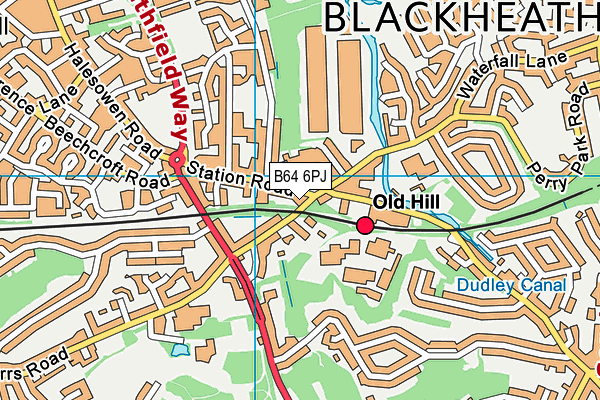B64 6PJ map - OS VectorMap District (Ordnance Survey)