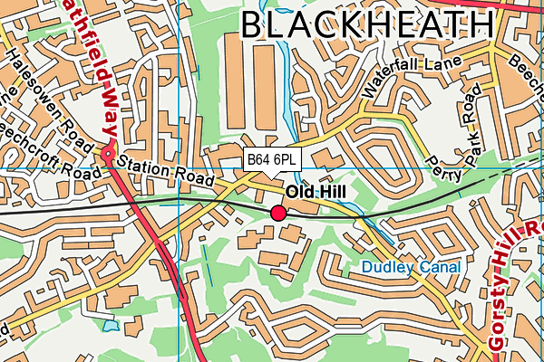 B64 6PL map - OS VectorMap District (Ordnance Survey)