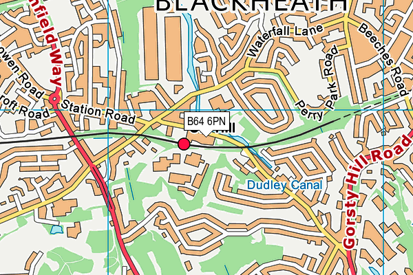 B64 6PN map - OS VectorMap District (Ordnance Survey)