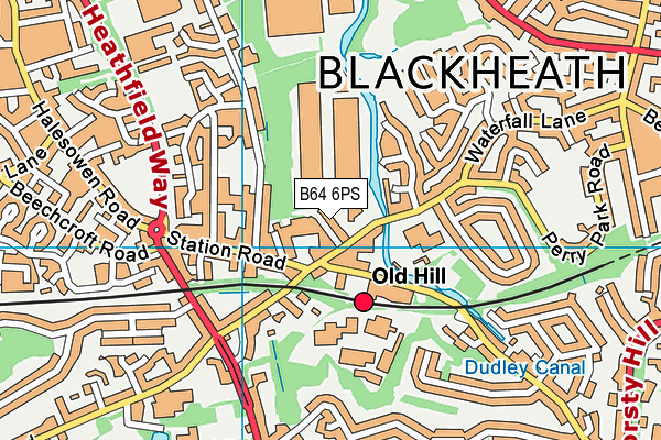 B64 6PS map - OS VectorMap District (Ordnance Survey)