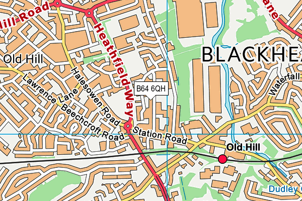 B64 6QH map - OS VectorMap District (Ordnance Survey)
