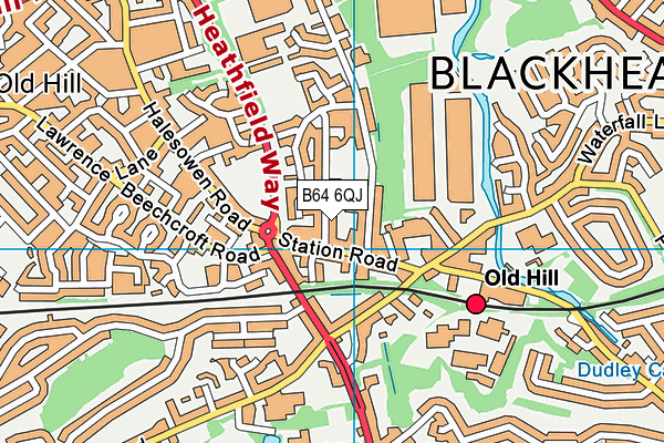 B64 6QJ map - OS VectorMap District (Ordnance Survey)