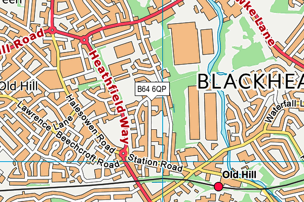 B64 6QP map - OS VectorMap District (Ordnance Survey)