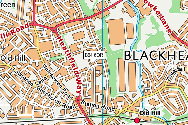 B64 6QR map - OS VectorMap District (Ordnance Survey)