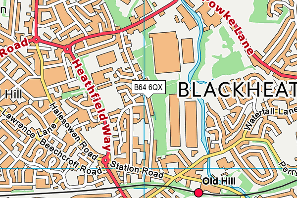 B64 6QX map - OS VectorMap District (Ordnance Survey)