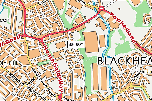 B64 6QY map - OS VectorMap District (Ordnance Survey)