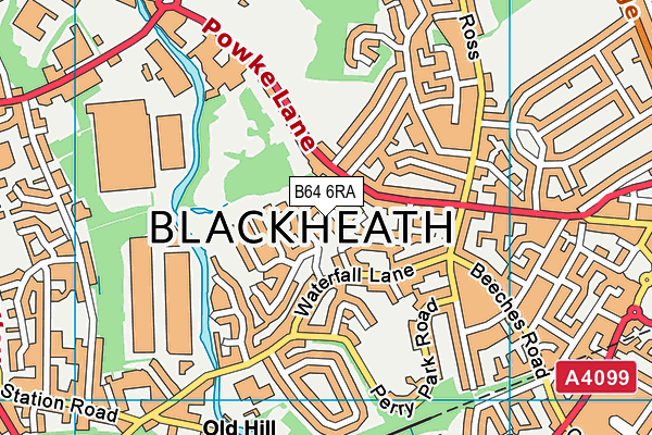 B64 6RA map - OS VectorMap District (Ordnance Survey)