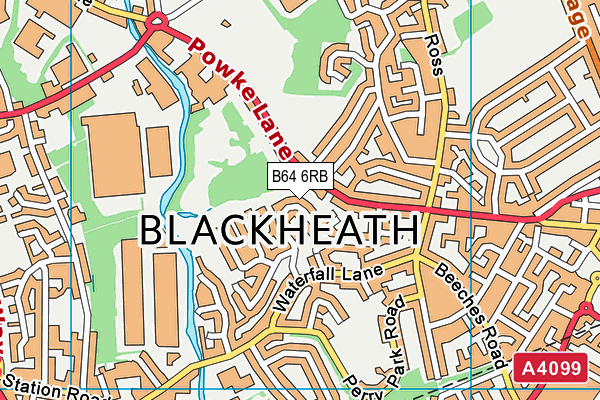 B64 6RB map - OS VectorMap District (Ordnance Survey)