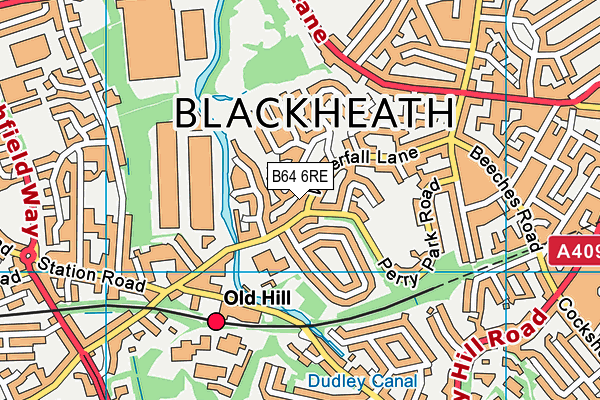 B64 6RE map - OS VectorMap District (Ordnance Survey)