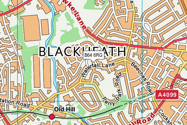 B64 6RG map - OS VectorMap District (Ordnance Survey)