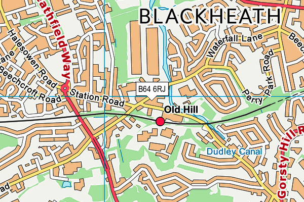 B64 6RJ map - OS VectorMap District (Ordnance Survey)