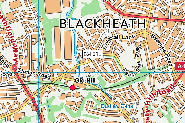 B64 6RL map - OS VectorMap District (Ordnance Survey)