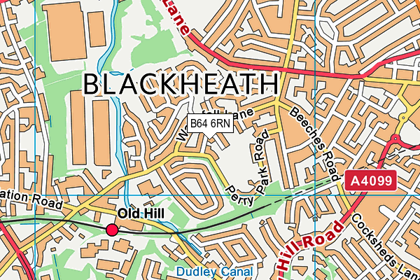 B64 6RN map - OS VectorMap District (Ordnance Survey)