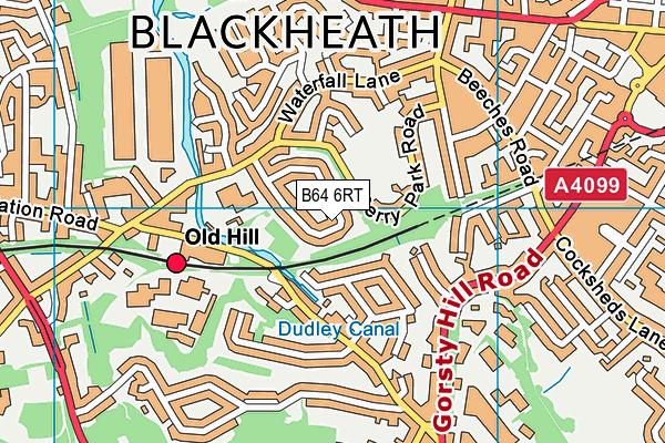 B64 6RT map - OS VectorMap District (Ordnance Survey)