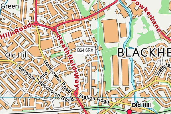 B64 6RX map - OS VectorMap District (Ordnance Survey)