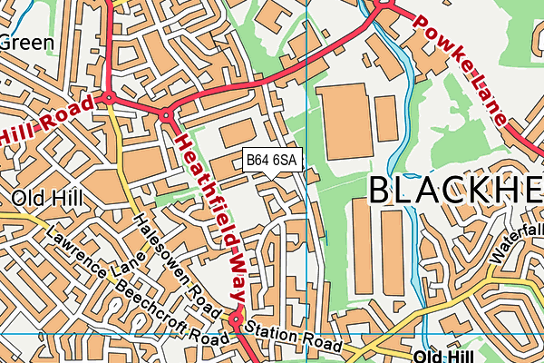 B64 6SA map - OS VectorMap District (Ordnance Survey)