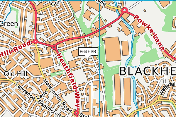 B64 6SB map - OS VectorMap District (Ordnance Survey)