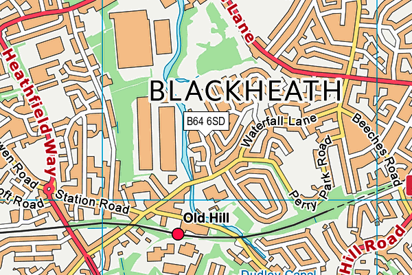 B64 6SD map - OS VectorMap District (Ordnance Survey)