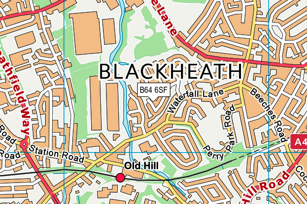 B64 6SF map - OS VectorMap District (Ordnance Survey)