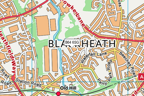 B64 6SG map - OS VectorMap District (Ordnance Survey)