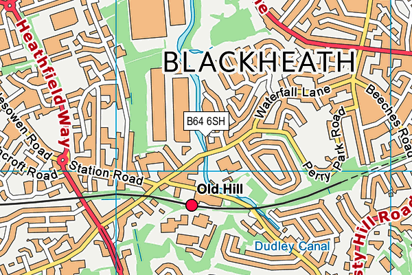 B64 6SH map - OS VectorMap District (Ordnance Survey)