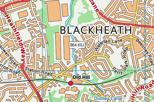 B64 6SJ map - OS VectorMap District (Ordnance Survey)