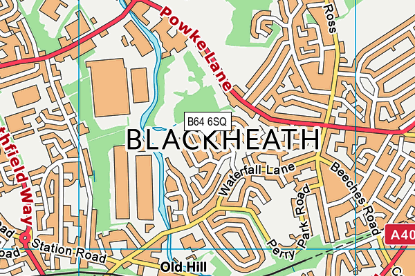 B64 6SQ map - OS VectorMap District (Ordnance Survey)