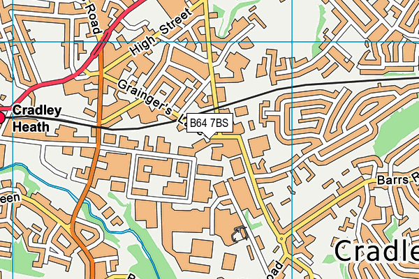 B64 7BS map - OS VectorMap District (Ordnance Survey)