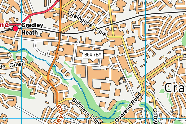 B64 7BY map - OS VectorMap District (Ordnance Survey)