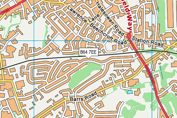 B64 7EE map - OS VectorMap District (Ordnance Survey)