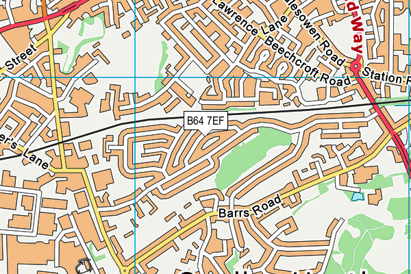 B64 7EF map - OS VectorMap District (Ordnance Survey)