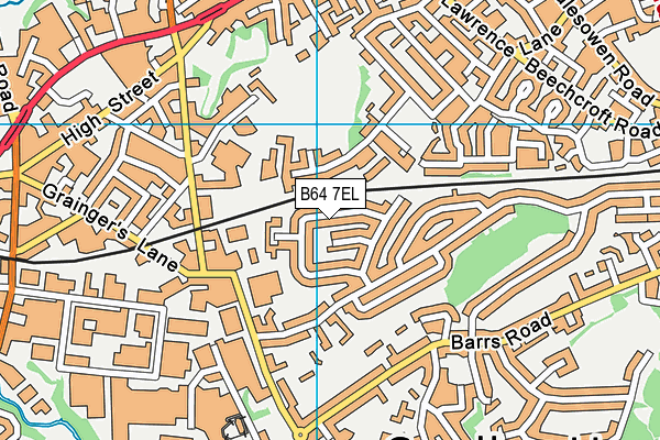 B64 7EL map - OS VectorMap District (Ordnance Survey)