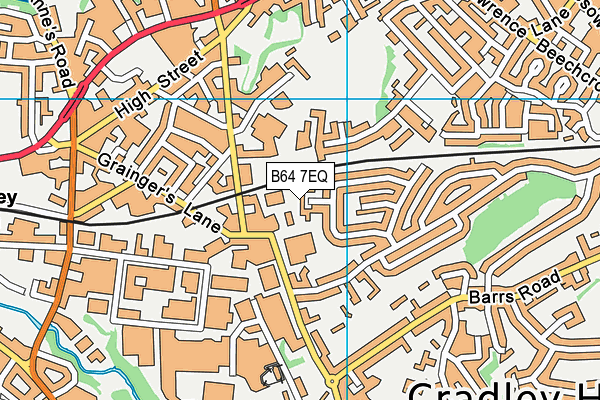 B64 7EQ map - OS VectorMap District (Ordnance Survey)