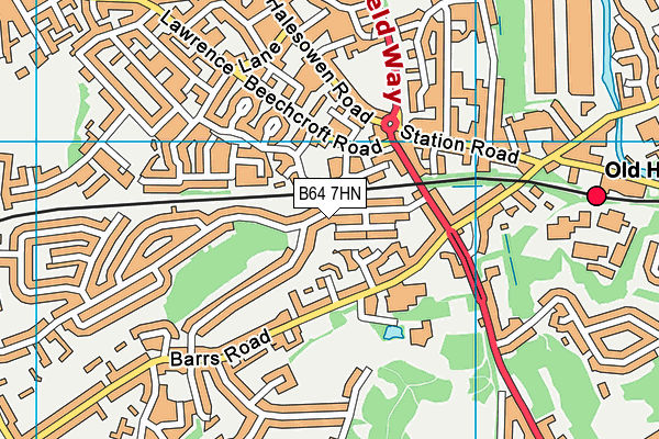 B64 7HN map - OS VectorMap District (Ordnance Survey)
