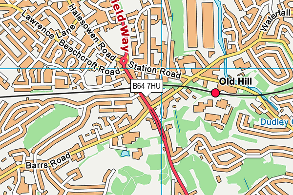 B64 7HU map - OS VectorMap District (Ordnance Survey)