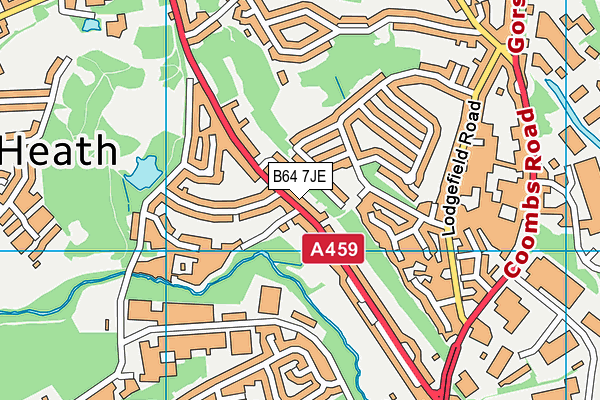 B64 7JE map - OS VectorMap District (Ordnance Survey)