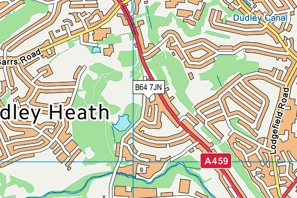 B64 7JN map - OS VectorMap District (Ordnance Survey)