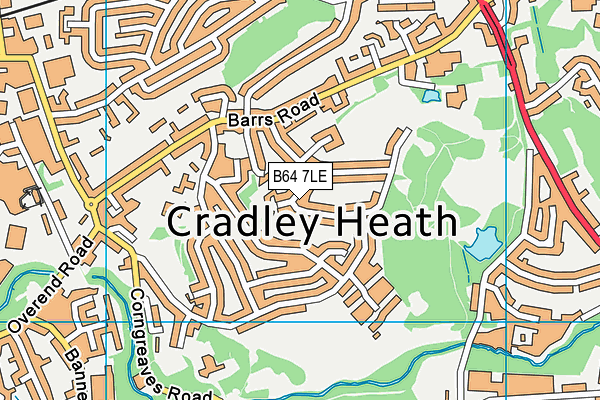 B64 7LE map - OS VectorMap District (Ordnance Survey)