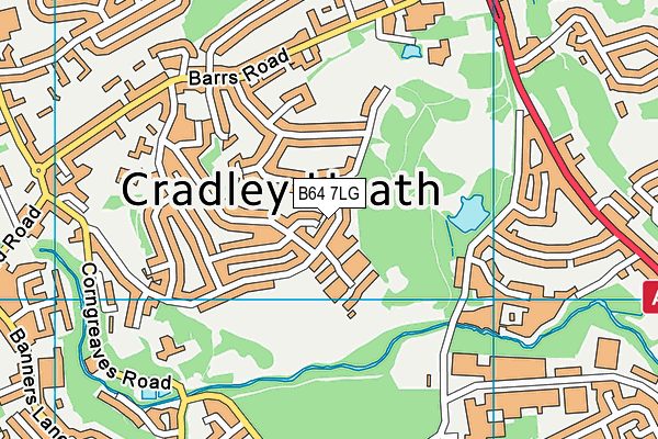 B64 7LG map - OS VectorMap District (Ordnance Survey)