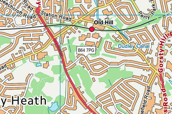 B64 7PG map - OS VectorMap District (Ordnance Survey)