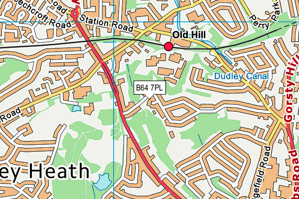 B64 7PL map - OS VectorMap District (Ordnance Survey)