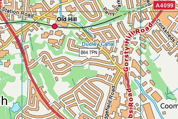 B64 7PN map - OS VectorMap District (Ordnance Survey)