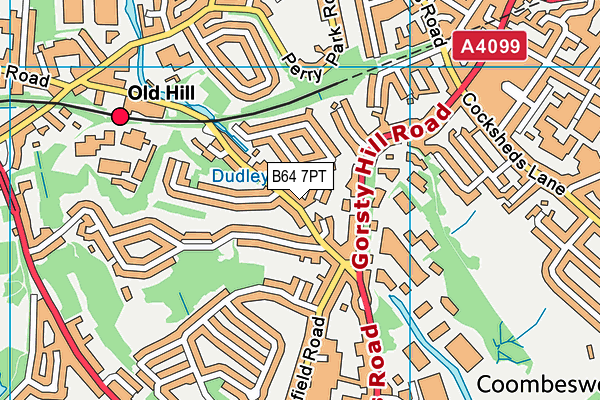 B64 7PT map - OS VectorMap District (Ordnance Survey)