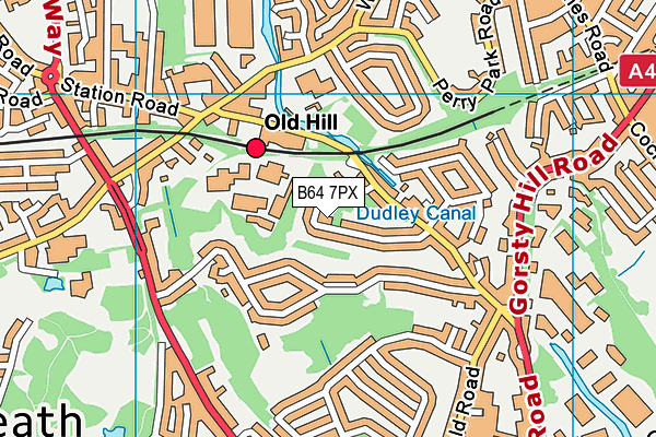 B64 7PX map - OS VectorMap District (Ordnance Survey)