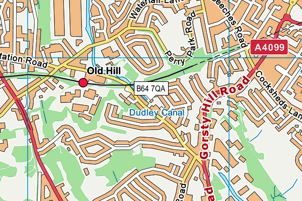 B64 7QA map - OS VectorMap District (Ordnance Survey)